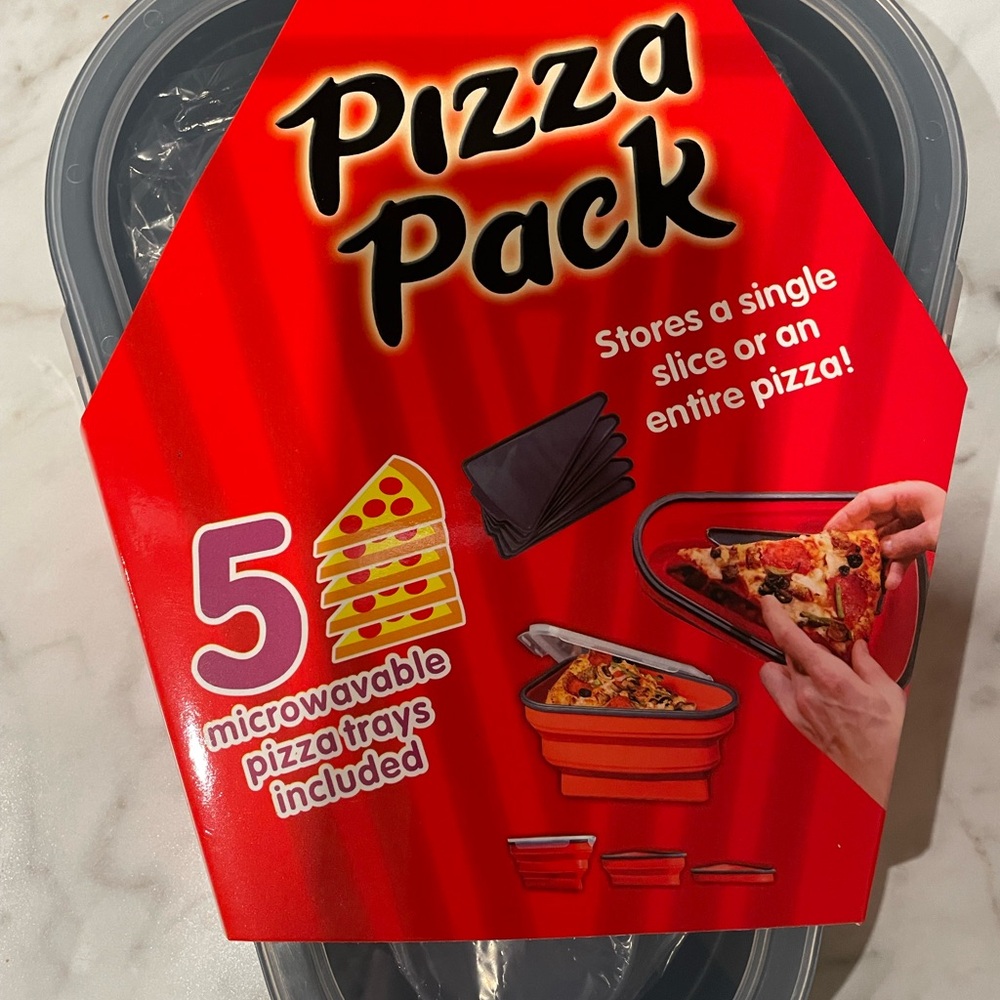 Pizza Pack – 5 Microwavable Pizza Trays | Reusable Storage for Pizza Slices